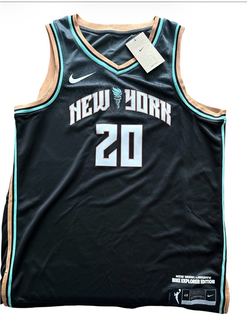 🆕  New York Liberty Sabrina Ionescu Nike Black Explorer Edition Victory Jersey